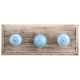 Turquoise Leaf Floral Ceramic Wooden Hooks